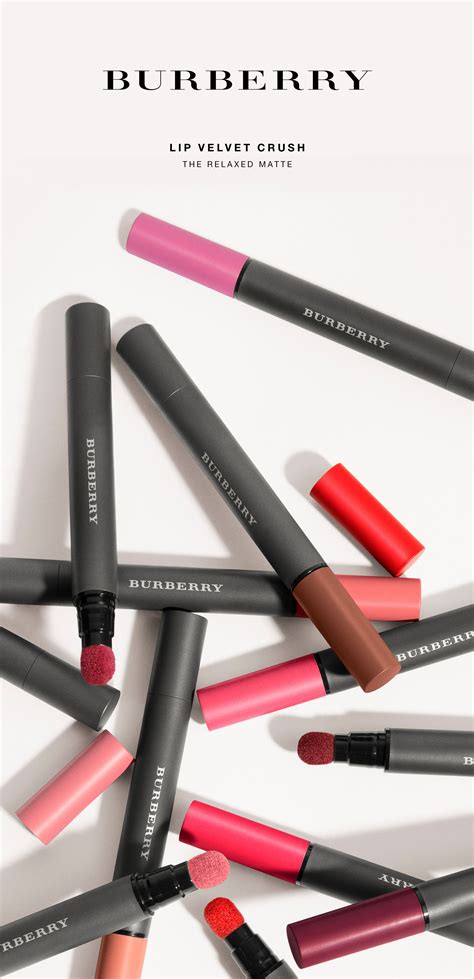 burberry beauty lip &|Burberry lip velvet crush.